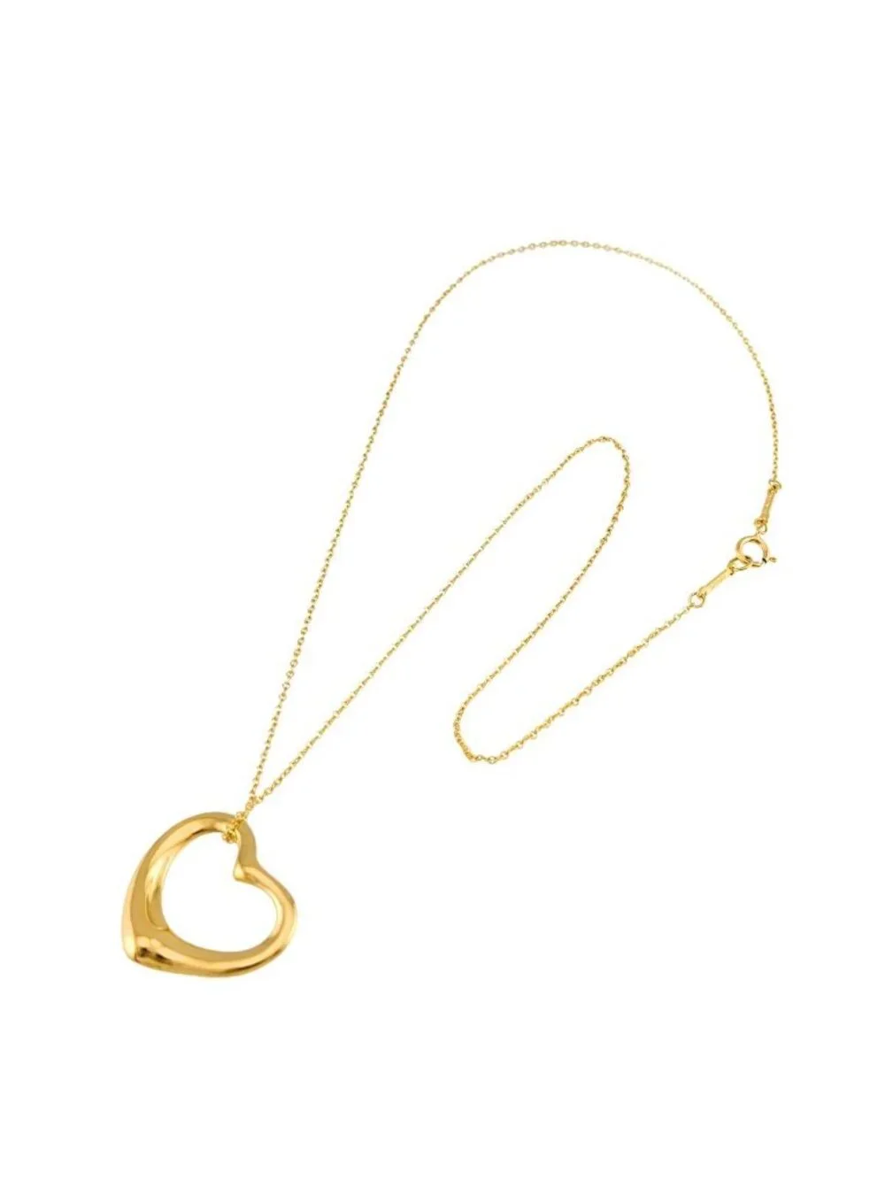 Tiffany & Co Open Heart Necklace 40 18K Yellow Gold